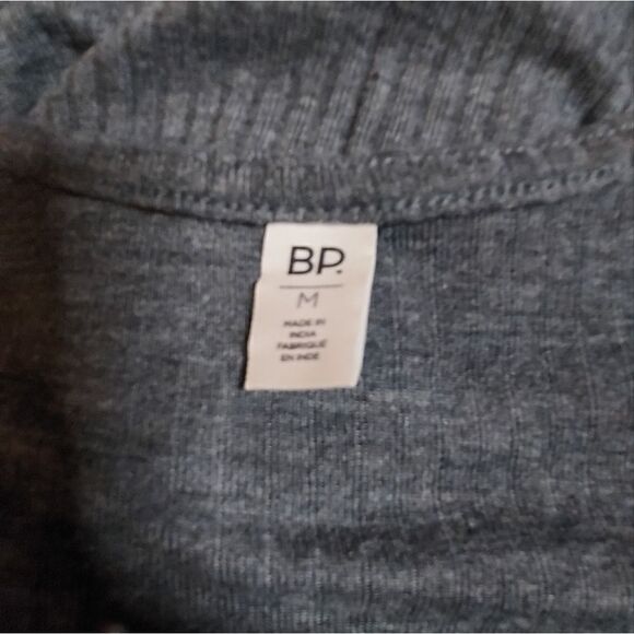 NORDSTROM BP Foldover Ribbed Long Sleeve Blouse Size M - Picture 9 of 9